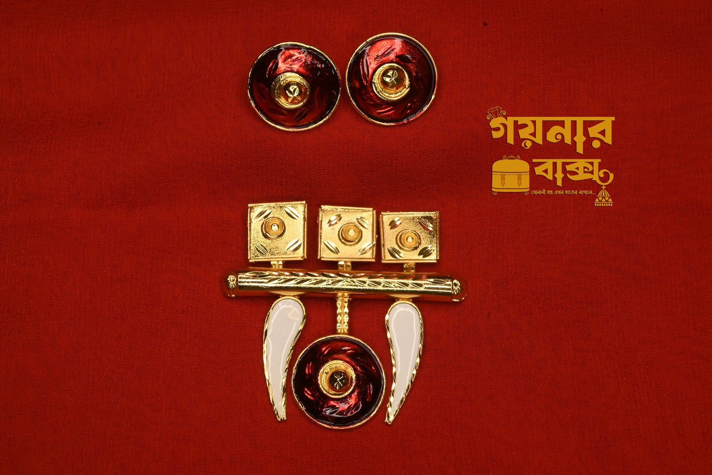 tusk patern with minakari pendent