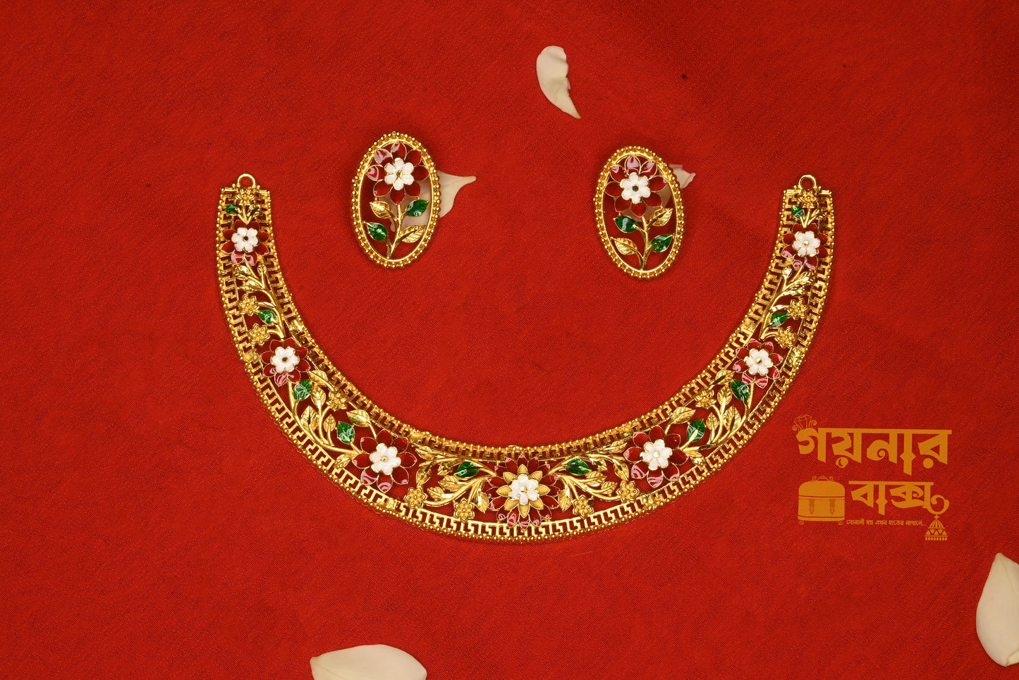 white maroon green floral chatai